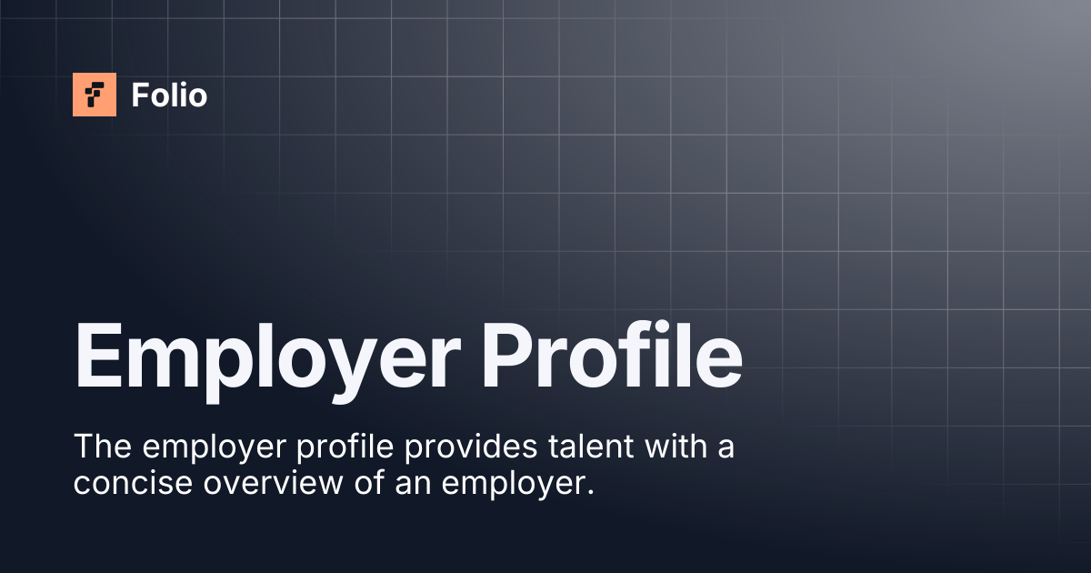 Employer Profile | Folio
